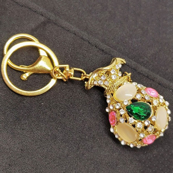 Beautiful Multicolor Stones Keychain- Sterling Cute Keychain for Girls Handbags