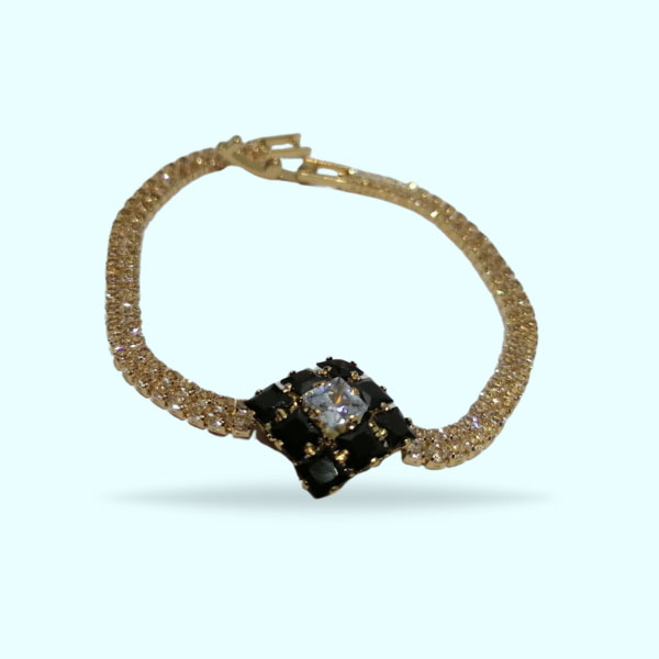 black-crystal-beads-golden-bracelets-stylish-sparkling-bracelets-for-girls-party-jewelry