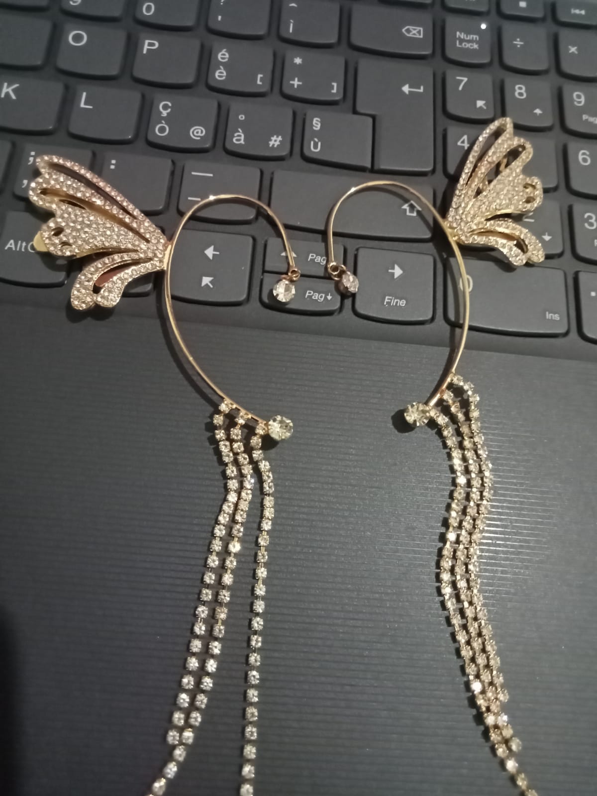 Butterfly Wing Shape Pair Earring For Women Girls No Piercing Zircon Butterfly  Cuff Wrap Earrings For Women Dripping Gold Earrings