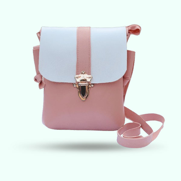 Casual Crossbody Bag - Pink