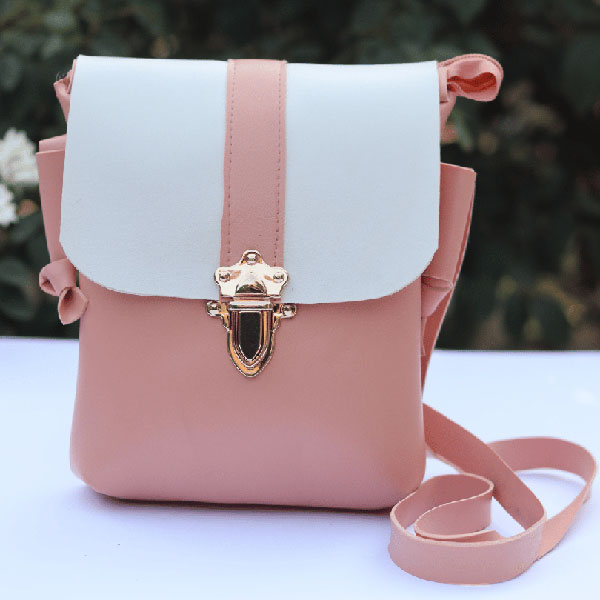 Casual Crossbody Bag - Pink