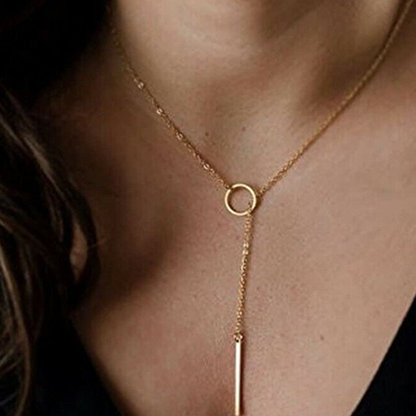 European And American Trade Extreme Simplicity Simple Metal Short Necklace Jewelry For Women Bijoux Femme Statement Necklace