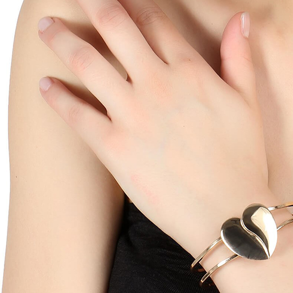 Fashion Love Multilayer Heart Bracelets- Double Heart Golden Chain Bangle Women's Gift