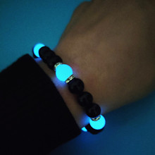 Glow In The Dark Handmade Pentagram Luminous Fluorescence Stone Bracelet