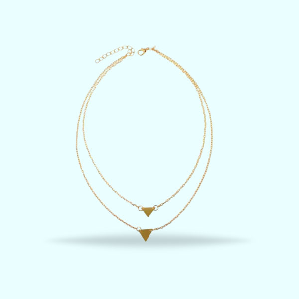 he-new-style-fashion-street-shoot-simplicity-double-triangle-necklace-clavicle-pendant-necklace-gold-choker-maxi-necklace