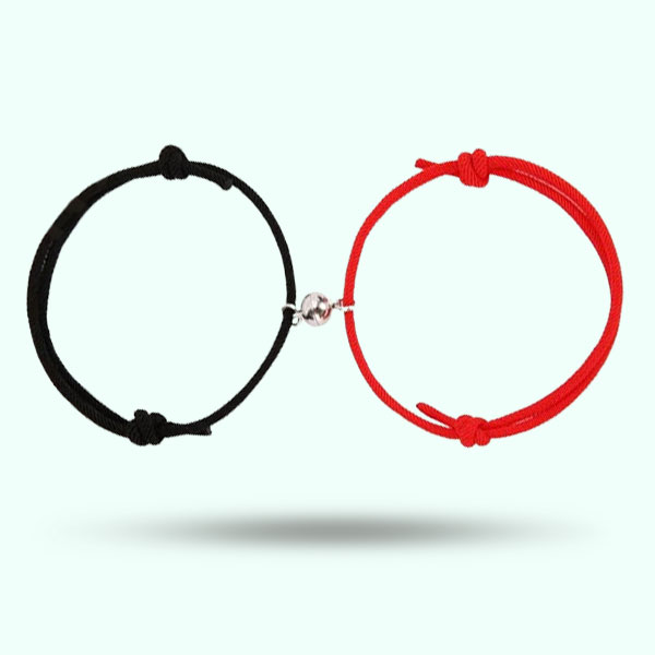 Hot Magnet Bracelet Couple Handmade Adjustable Rope Matching Braslet Infinite Love Braclet Lucky black white Brazalete Gift