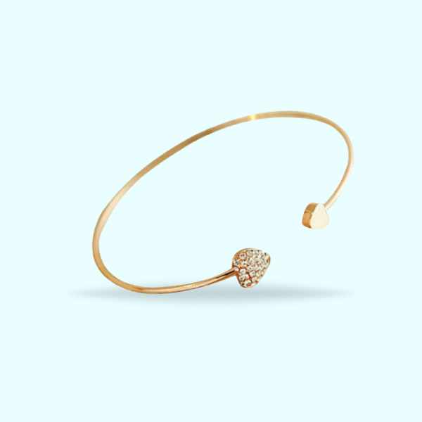 fashionable-crystal-double-heart-cuff-bangle-adjustable-golden-open-bracelet-bangle-for-women