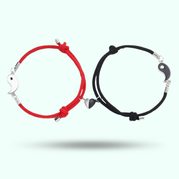 Romantic Couple Love Magnetic Promise Bracelets- Handmade Attraction Bracelets for Men and Women Couple Gift Jewelry