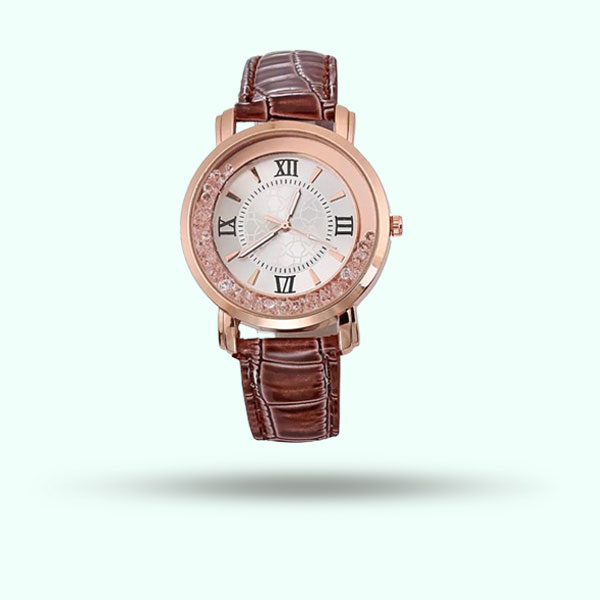 Stylish Brown Watches with Leather Strap- Casual Watches For Girls