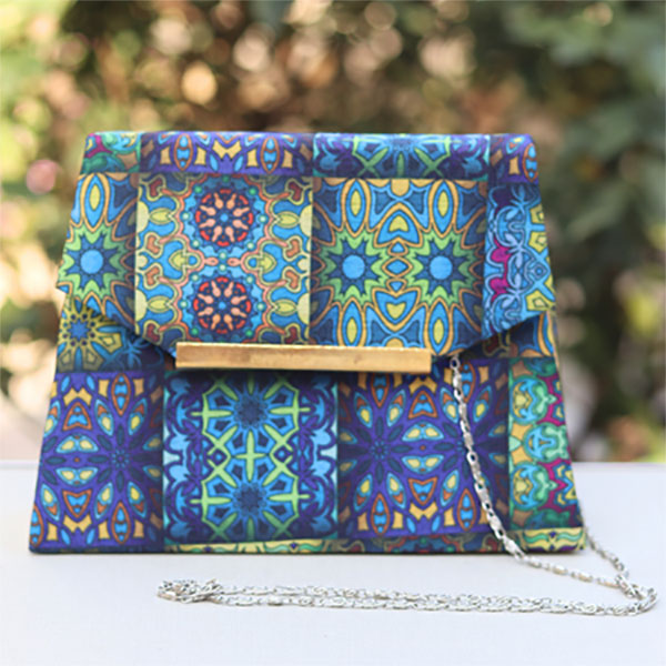 Trendy Fashionable Blue Printed Bags- Chain Strap Lightweight Ladies Handbags